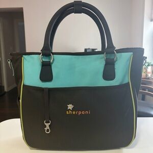 Sherpani Aqua Brown Recycled Tote - Travel Work Bag